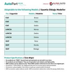 Fiat Brava,Palio, Doblo için Debriyaj, Fren Pedal Lastiği