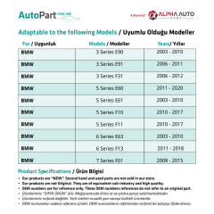 Rear Curtain Repair Plastic Part Clips for BMW 7 Series F01 2-Piece