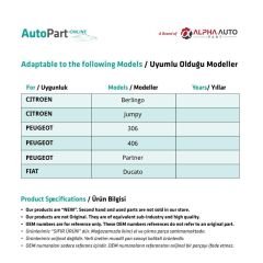 Peugeot 206,406, Partner-Citroen Berlingo için Pedal Lasti...