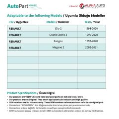 Renault için Çevre Bant Klipsi- 10 Adet