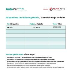 Front Right Window Repair Kit for Skoda Octavia