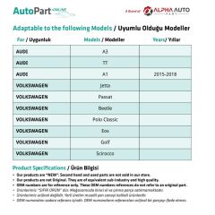 Volkswagen Jetta, Passat, Beetle, Polo Classic için Otomatik Pedal Lastiği