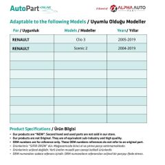 Citroen, Renault, Peugeot için Tampon Klipsi-Kısa- 50'li