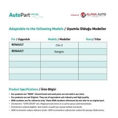 Renault Clio3, Kangoo için  Airbag Şerit Kablosu 5 PİN - Metrelik