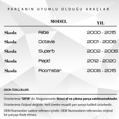 2 Adet Skoda Fabia 2000-2015 için Çamurluk Sinyali Lambası