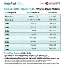 BMW, Mercedes, Opel için Tampon Klipsi- 50'li