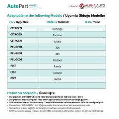 Fiat Panda, Ducato, Lancia için Fren Pedal Lastiği