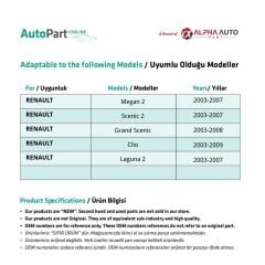 Renault Grand Scenic, Clio, Laguna 2 için Dış Kapı Kolu Anahtar Deliği Kapağı- Siyah