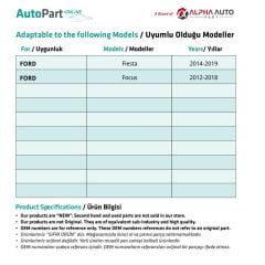 Ford Fiesta, Focus için Panjur Klipsi- 10 Adet