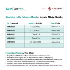 Front Seat Adjustment Lever for Mercedes CLK W208, E Class, C Class-2 Pieces