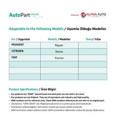 Peugeot Bipper, Citroen Nemo, Fiat Fiorino için Vites Topuzu- 5 Vites