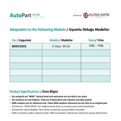 Mercedes E Class W124 için Tamir Seti- 9 parça