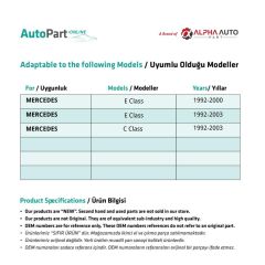 Mercedes E Class M111, W124, C Class W202 için Buji Kablo Kapağı