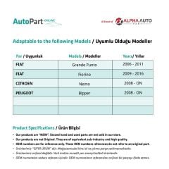 Window Jack Wire Repair Kit Front Left for Citroen Nemo