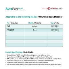 Right Window Repair Set for Fiat Ducato,Peugeot Boxer